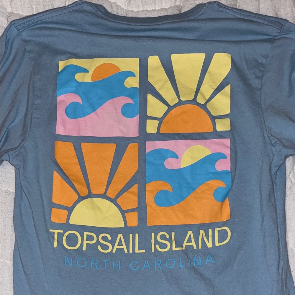 Topsail Island Graphic Tee - Blue